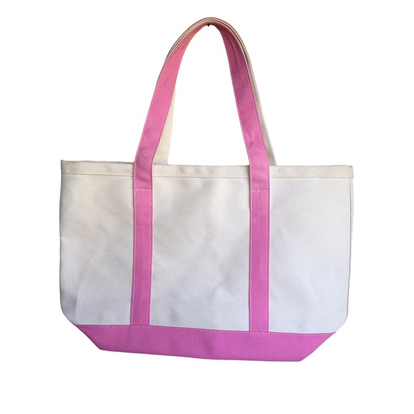 Cream and Pink Farmers Market Canvas tote bag NWT - Picture 5 of 12